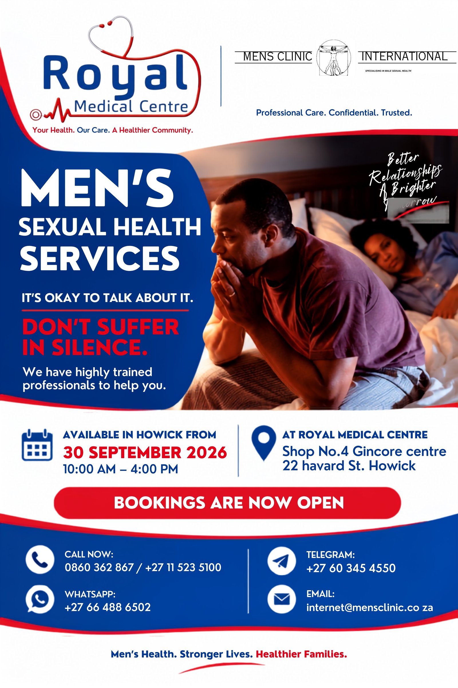 Healthcare services poster created for Royal Medical Centre